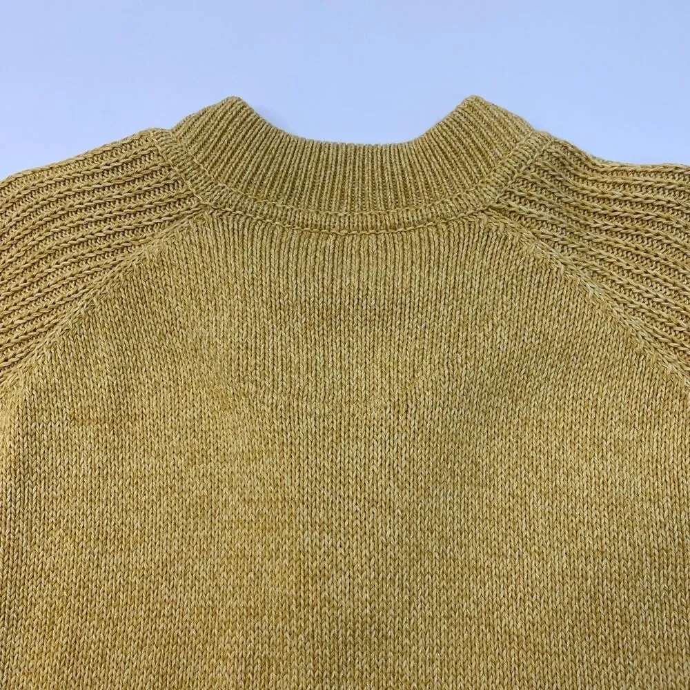 Vintage Tommy Bahama Sweater Mens L Curry Quarter Zip Cotton Wool Blend Pullover